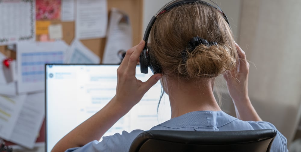 Min vård Gävleborg, DVM, digitala vårdmöten, digitalt besök, headset