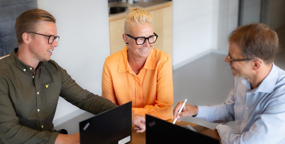 Johannes Mårtensson, Linda Angermund Holmgren och Marcus Bylund, IT-förvaltningen
