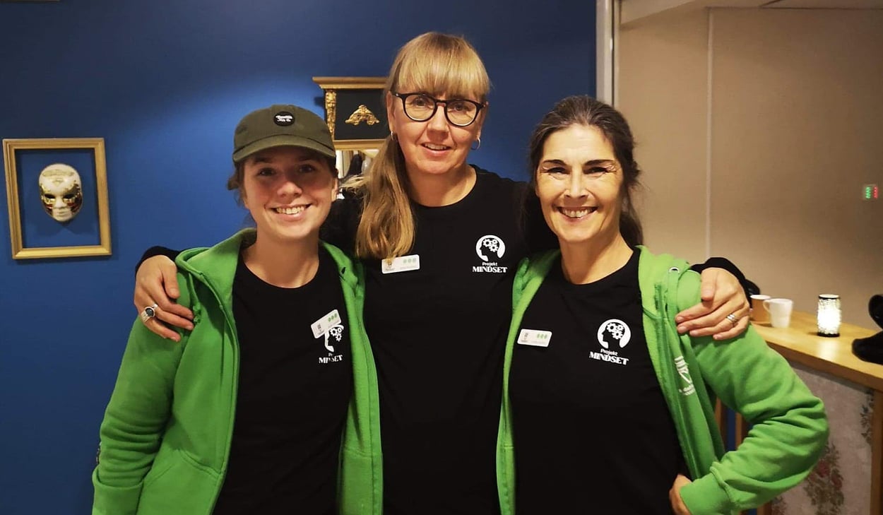Malin Lucchesi, Malin Westberg, Camilla Lucchesi i föreningen Mindset.