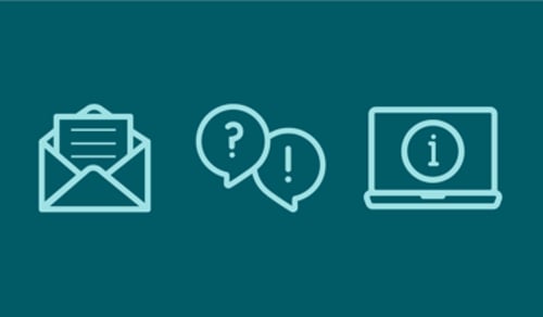 En dator, ett brev och ett hjärta.