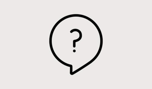 Ett frågetecken i en pratbubbla.