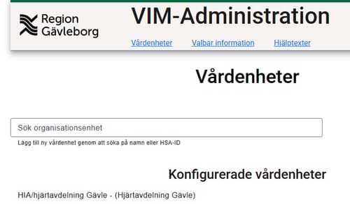 En skärmdump av en webbsida med webbplatsens namn.
