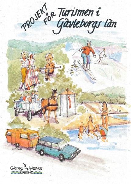 En teckning av en grupp människor.