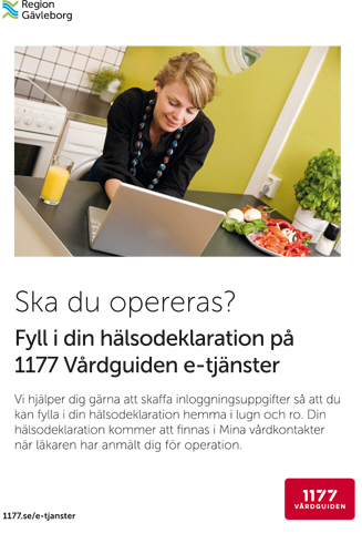 Hälsodeklaration – operation – affisch