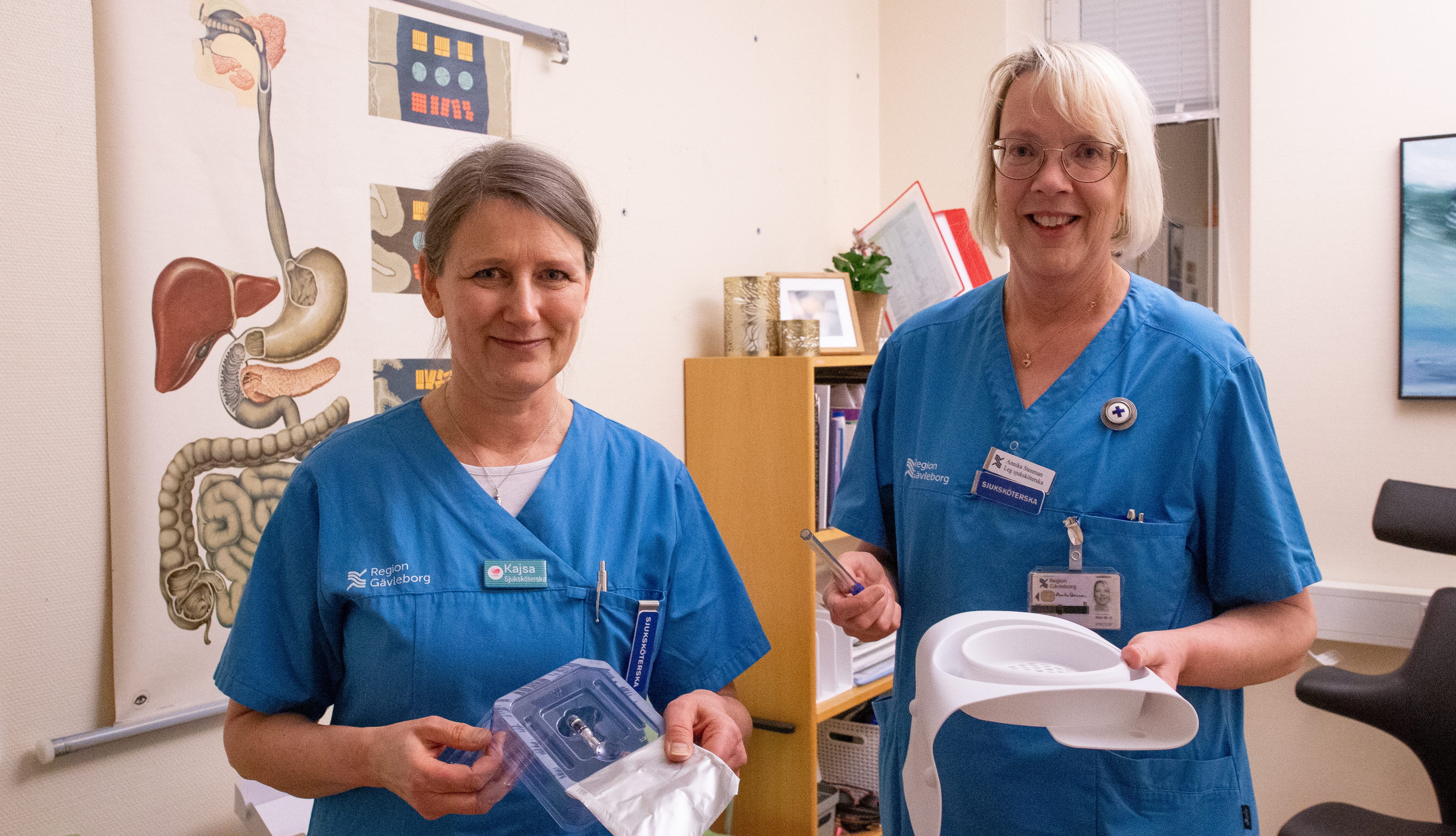 Kajsa Granqvist and Anika Steinmann are nurses at the Gastroenterology Clinic in Gavle.