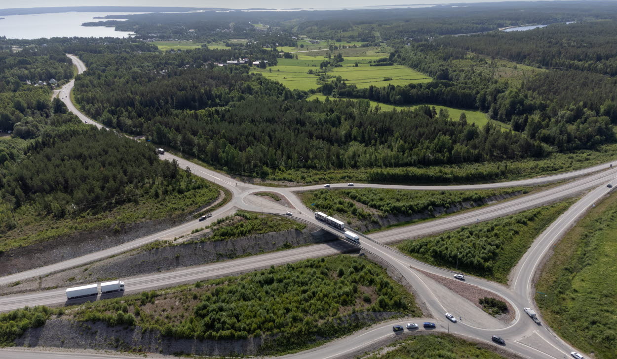 Korsning i Hudiksvall.