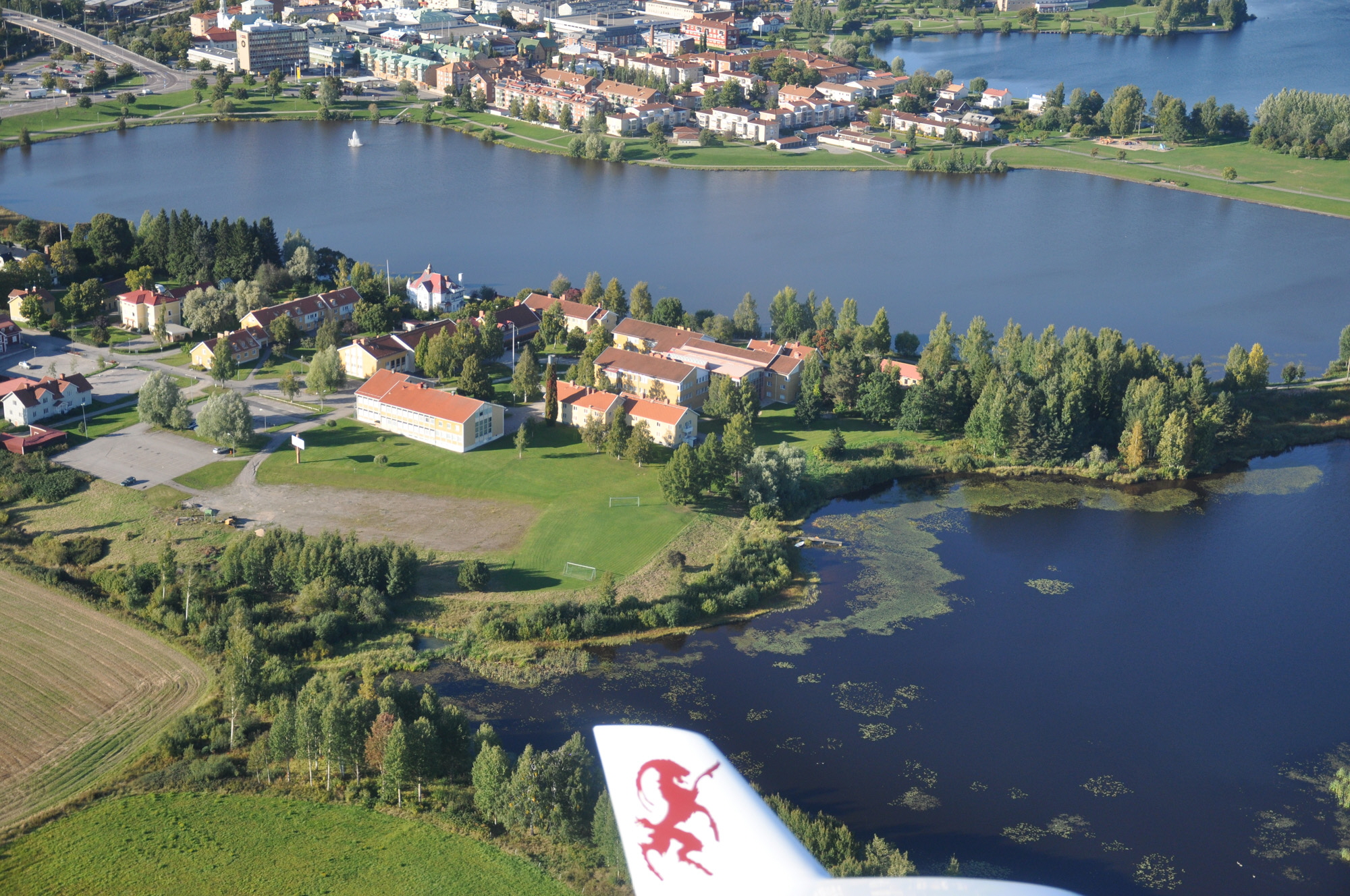 Flygfoto Bollnäs folkhögskola