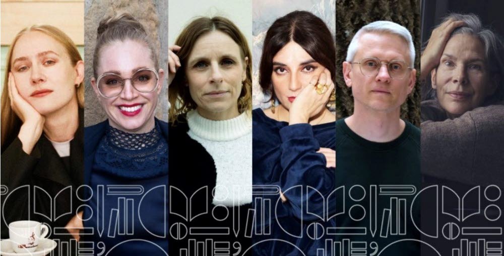 Kollage över medverkande vid litteraturfestivalen Gävlit 2025.
