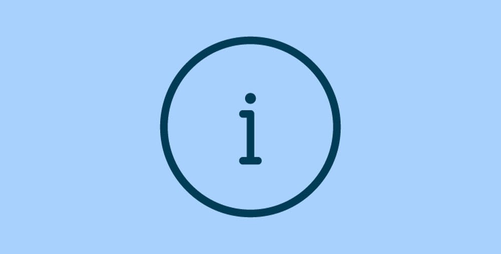 illustraion, blå med ett i, i en cirkel