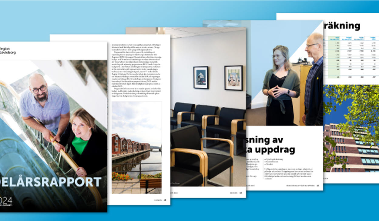 bilder av Region Gävleborgs delårsrapport 2024
